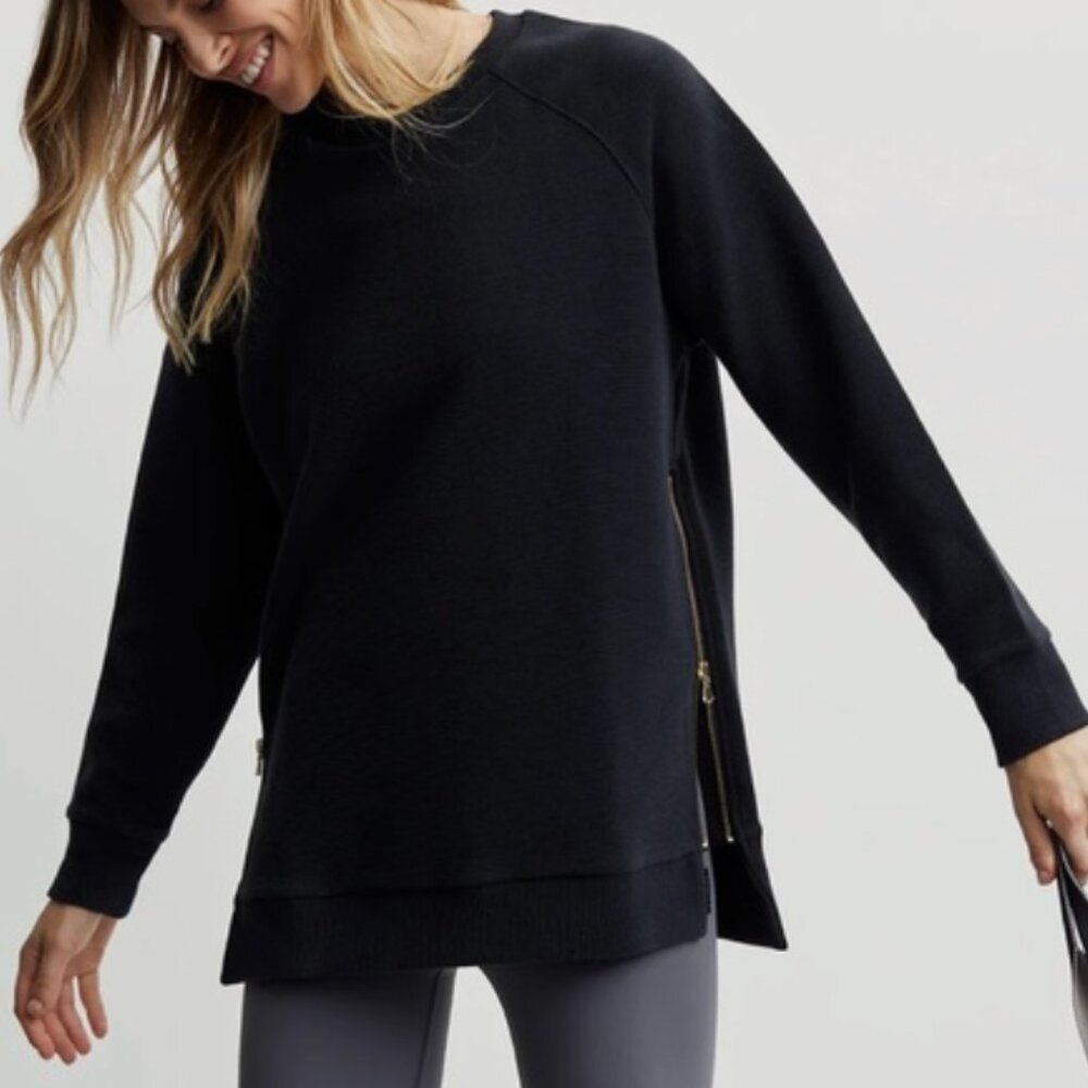 Varley Manning Ribbed Sweatshirt – Black – Size Small - Picture 2 of 6